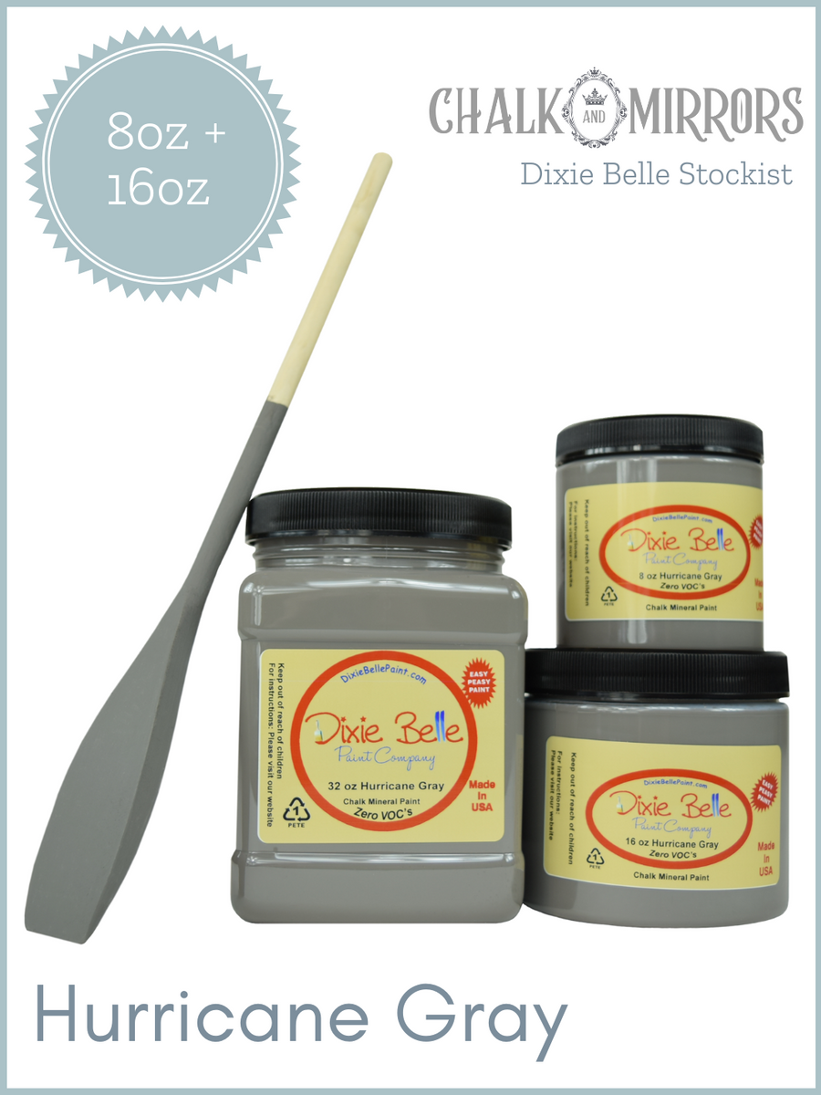 Dixie Belle Chalk Mineral Paint Hurricane Gray on Sale Chalk and Mirrors
