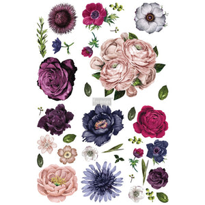 REDESIGN DECOR TRANSFERS® – LUSH FLORAL II – 6 SHEETS, DESIGN SIZE 44″ X 30″