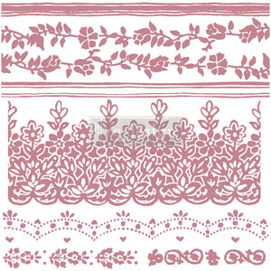 On Sale REDESIGN DECOR STAMP – FLORAL BORDERS – 12″X12″ (7 PCS)