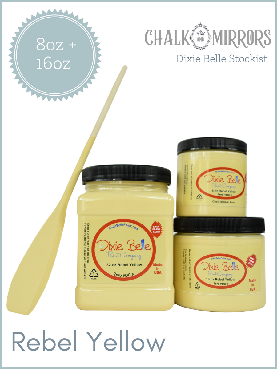 Dixie Belle Chalk Mineral Paint Rebel Yellow Chalk and Mirrors